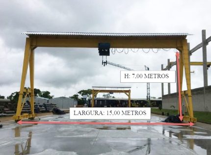 PÓRTICO ROLANTE DJM 15 TON. X 15M (VÃO) ALT. 7 M