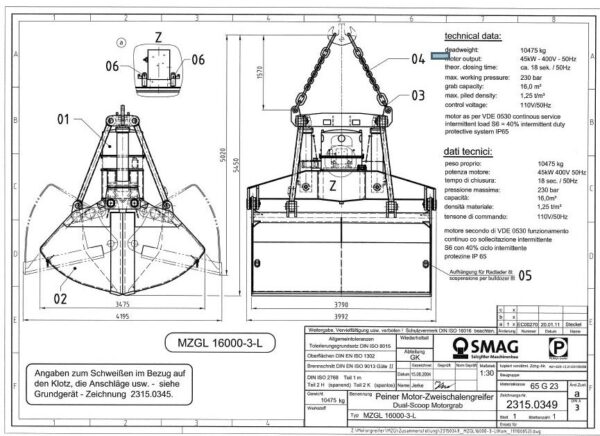 GRAB SMAG 16 M3 - CONTROLE REMOTO (LOCAÇÃO)