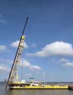 BALSA COM BATE ESTACAS PNEUMÁTICO PARA CRAVAMENTO DE ESTACAS COM CONCRETO OU SIMILAR